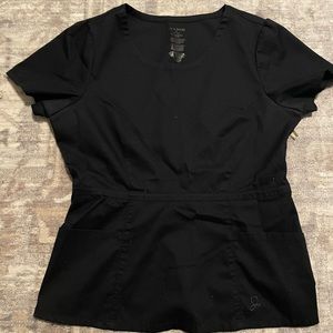 Jannuu peplum scrub top